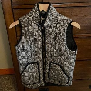 J.Crew black and white vest
